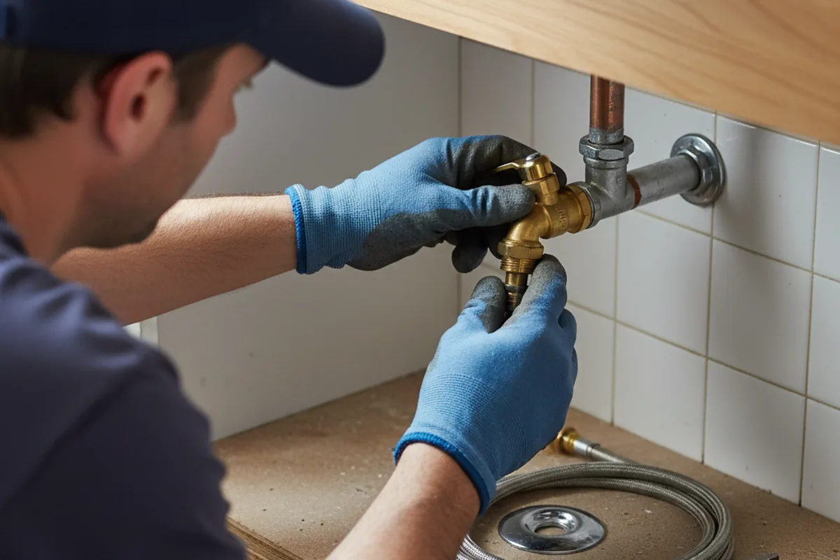 Shutoff valve and fitting work during Faucet and Fixture Repair in Dayton